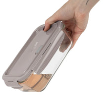 BerlingerHaus Glas Frischhaltedosen Taupe - 3-teilig - 570 ml, 840 ml & 1,18 Liter