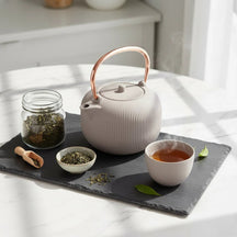BerlingerHaus Teekanne mit Edelstahlfilter - Gusseisen Taupe - 1 Liter