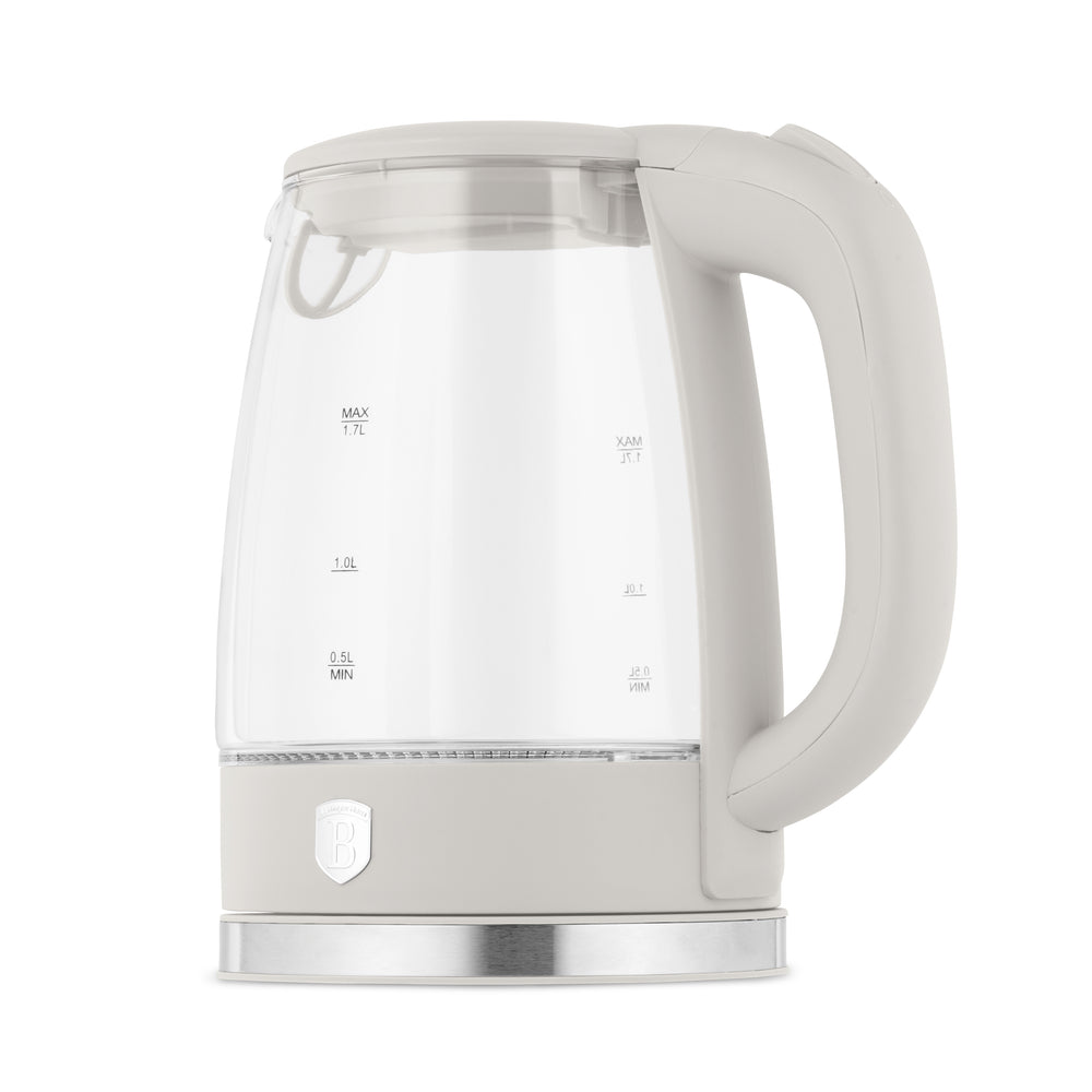 BerlingerHaus Wasserkocher Glas Matt Creme - 1,7 Liter - 2200W
