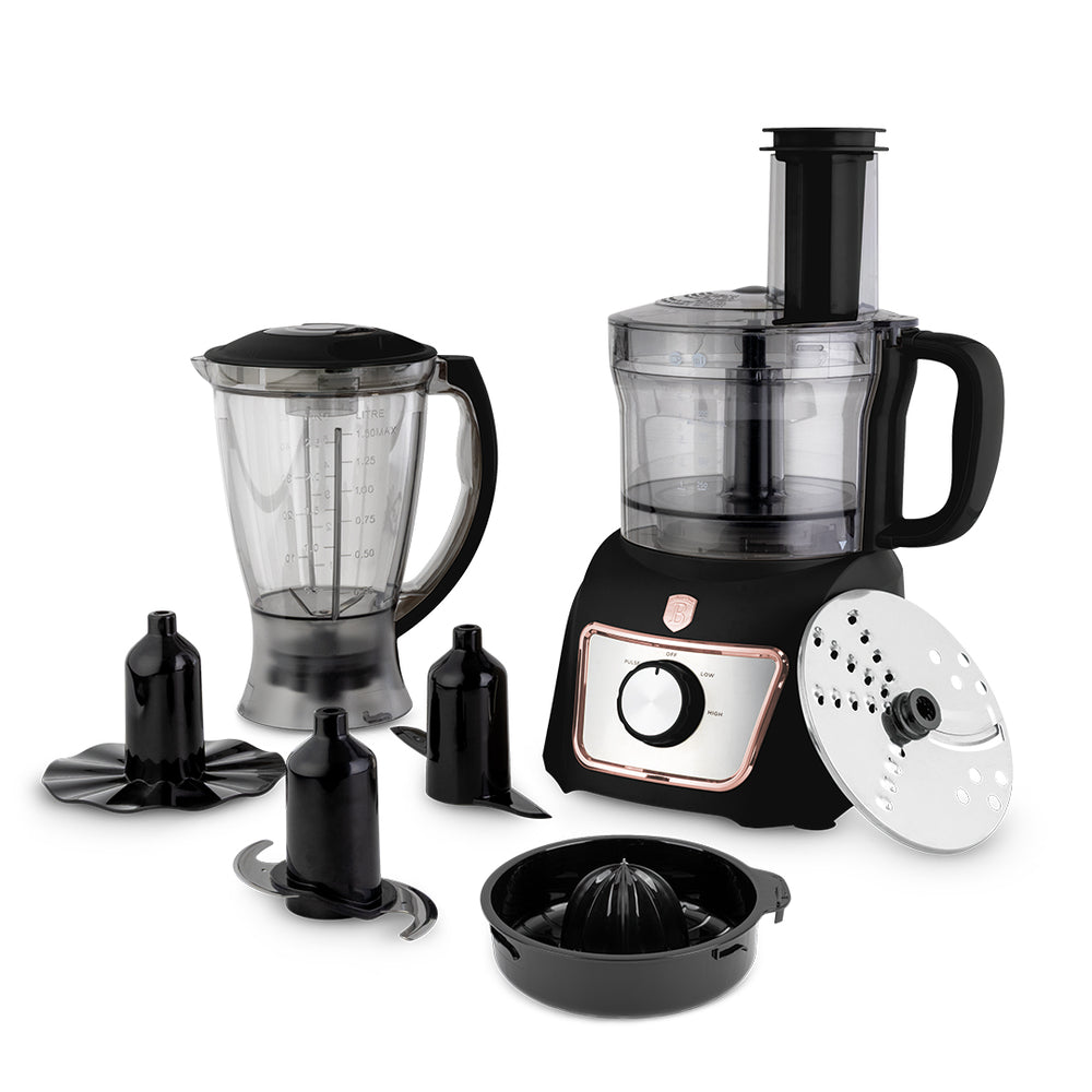 BerlingerHaus Küchenmaschine / Foodprocessor 8-in-1 Schwarz Roségold - 500W