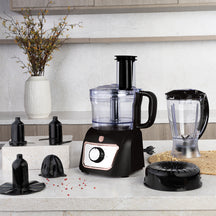 BerlingerHaus Küchenmaschine / Foodprocessor 8-in-1 Schwarz Roségold - 500W