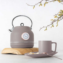 BerlingerHaus Wasserkocher Taupe - mit Thermometer - 1,7 Liter - 2200W