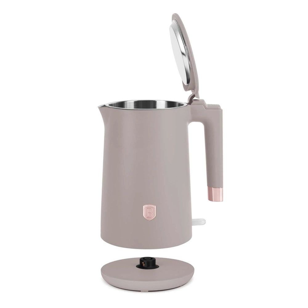 BerlingerHaus Wasserkocher Doppelwandig Taupe - 1,7 Liter - 1800W