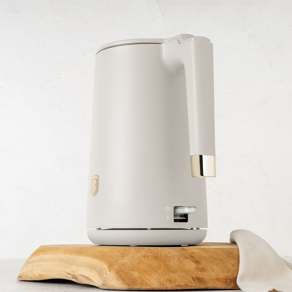 BerlingerHaus Wasserkocher Doppelwandig Matt Creme - 1.7 Liter - 1800W