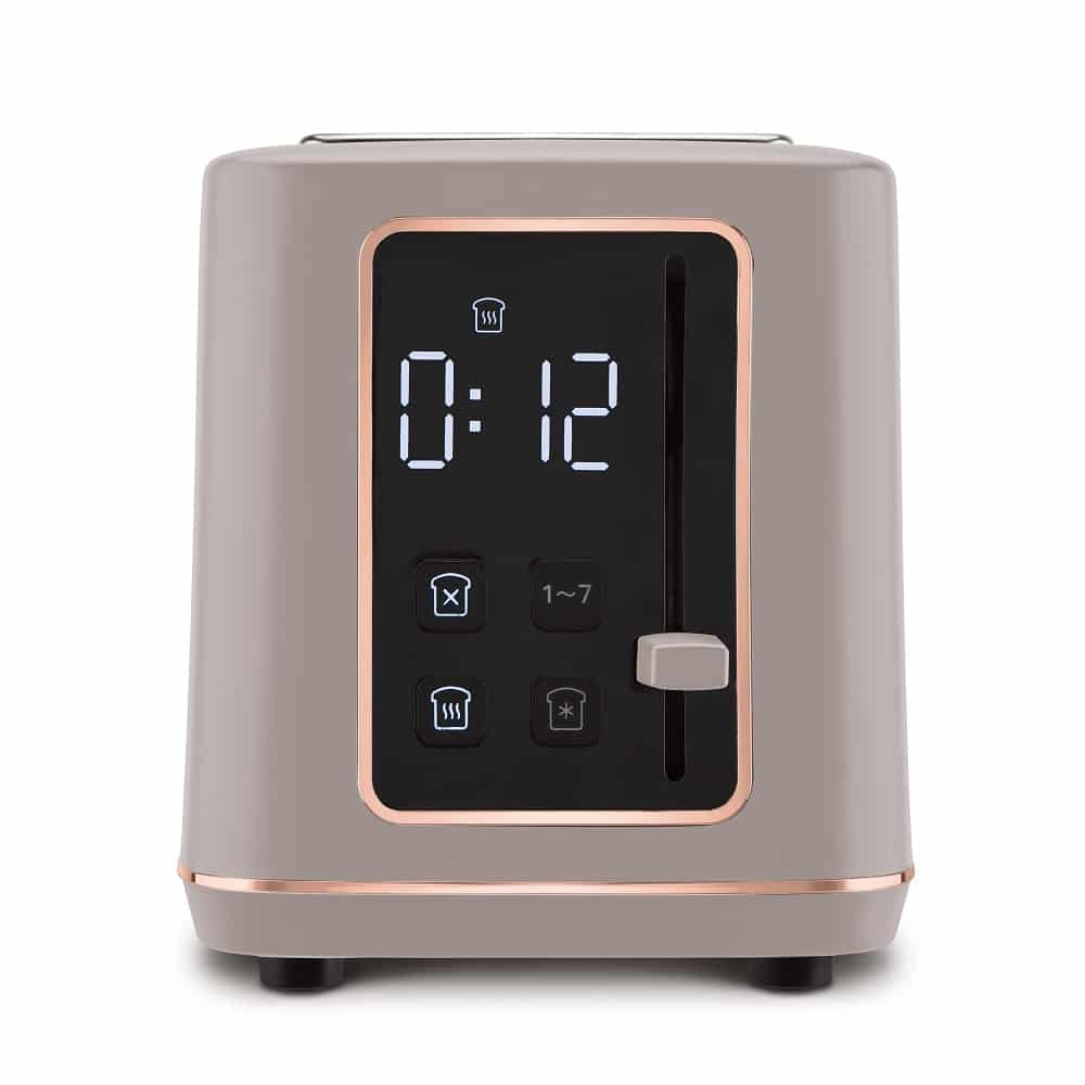 BerlingerHaus Toaster Digital Taupe - 2 Schlitze - 870W