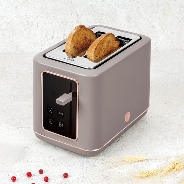 BerlingerHaus Toaster Digital Taupe - 2 Schlitze - 870W