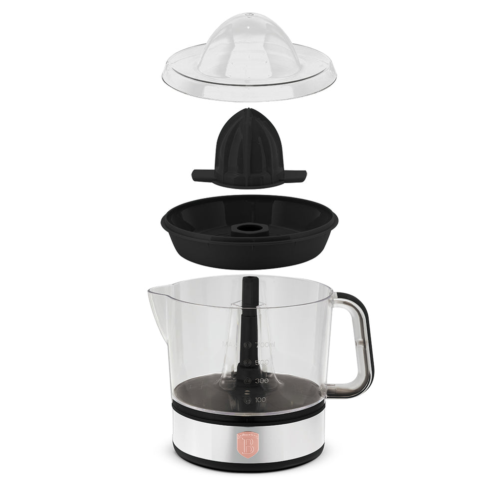 BerlingerHaus Elektrische Zitruspresse / Orangenpresse Schwarz Roségold - 0,7 L - 40 W
