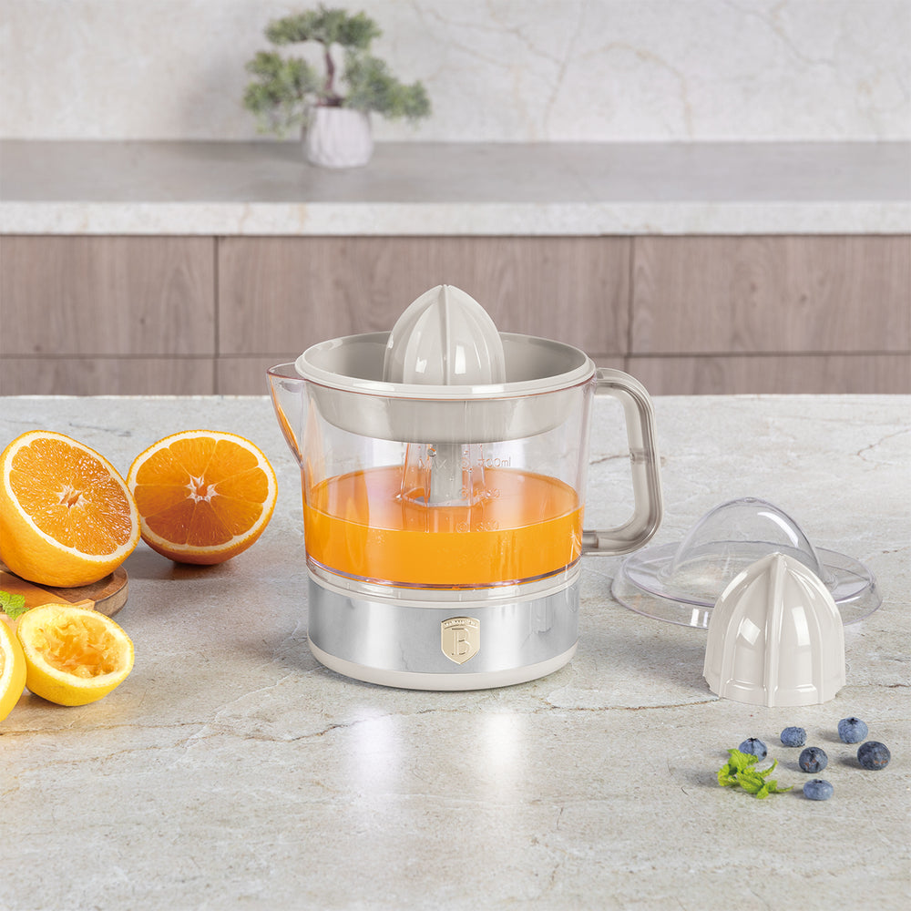 BerlingerHaus Elektrische Zitruspresse / Orangenpresse Matt Creme - 0,7 L - 40 W