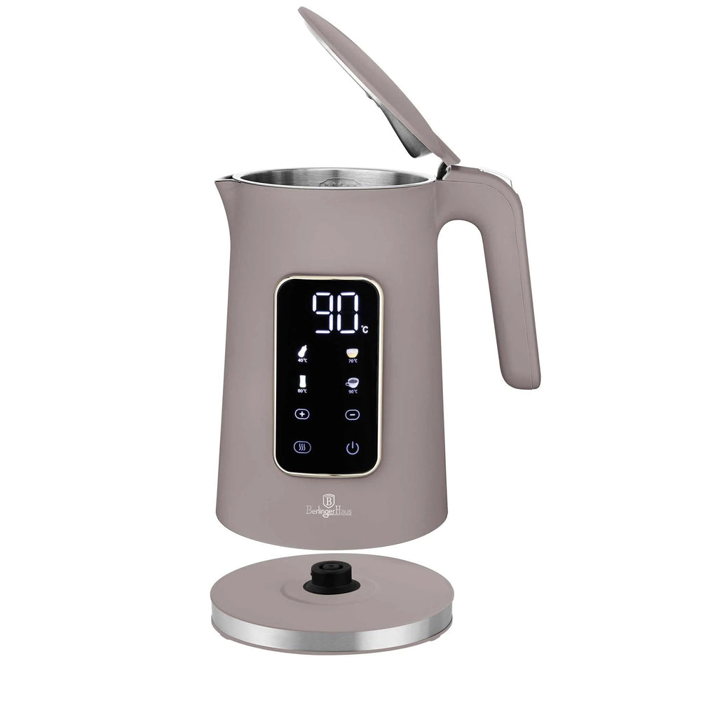 BerlingerHaus Wasserkocher Digital Taupe - Temperatureinstellung - 1.7 Liter - 2200W