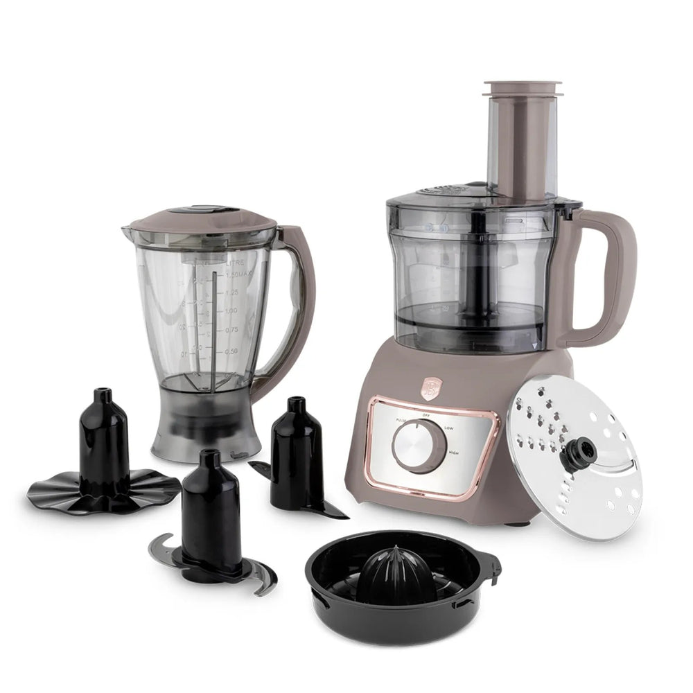 BerlingerHaus Küchenmaschine / Foodprocessor 8-in-1 Matt Taupe - 500W