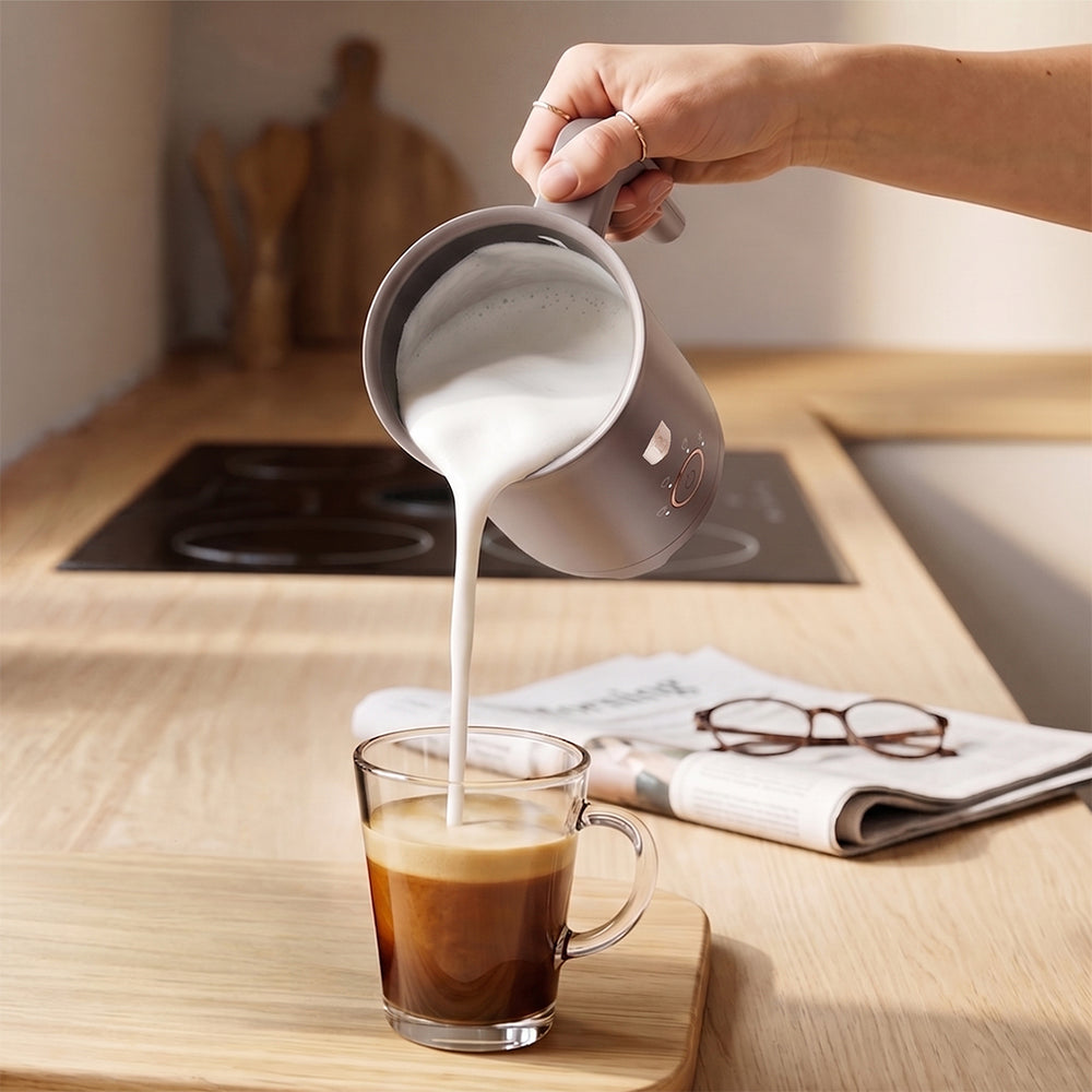 BerlingerHaus Elektrischer Milchaufschäumer 4-in-1 Taupe - 160 ml