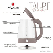 BerlingerHaus Wasserkocher Glas Taupe - 1.7 Liter - 2200W