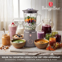 BerlingerHaus Standmixer Taupe - Glaskanne - 1,5 Liter - 1000W