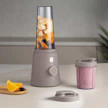 BerlingerHaus Smoothie-Maker to Go Matt Taupe - Inklusive 2 Becher - 320W