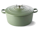 BK Bräter Bourgogne Olive Green Gusseisen ø 28 cm / 6,7 Liter - emaillierte Antihaftbeschichtung