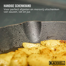 Blackwell Bratpfanne Gusseisen / Skillet Ø 20 cm – geeignet für alle Wärmequellen – ohne Antihaftbeschichtung