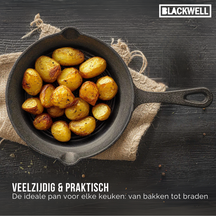 Blackwell Bratpfanne Gusseisen / Skillet Ø 20 cm – geeignet für alle Wärmequellen – ohne Antihaftbeschichtung