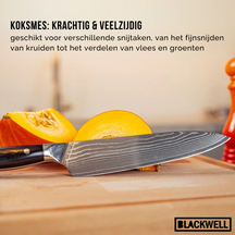 Blackwell Kochmesser im japanischen Stil - 67-lagiger Damaststahl - VG10 - 20 cm