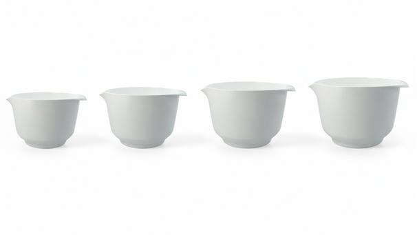 Birkmann Mischschüsseln / Teigschüsseln Colour bowls Set 4-teilig - 1,5, 2, 3 und 4 Liter - Weiß