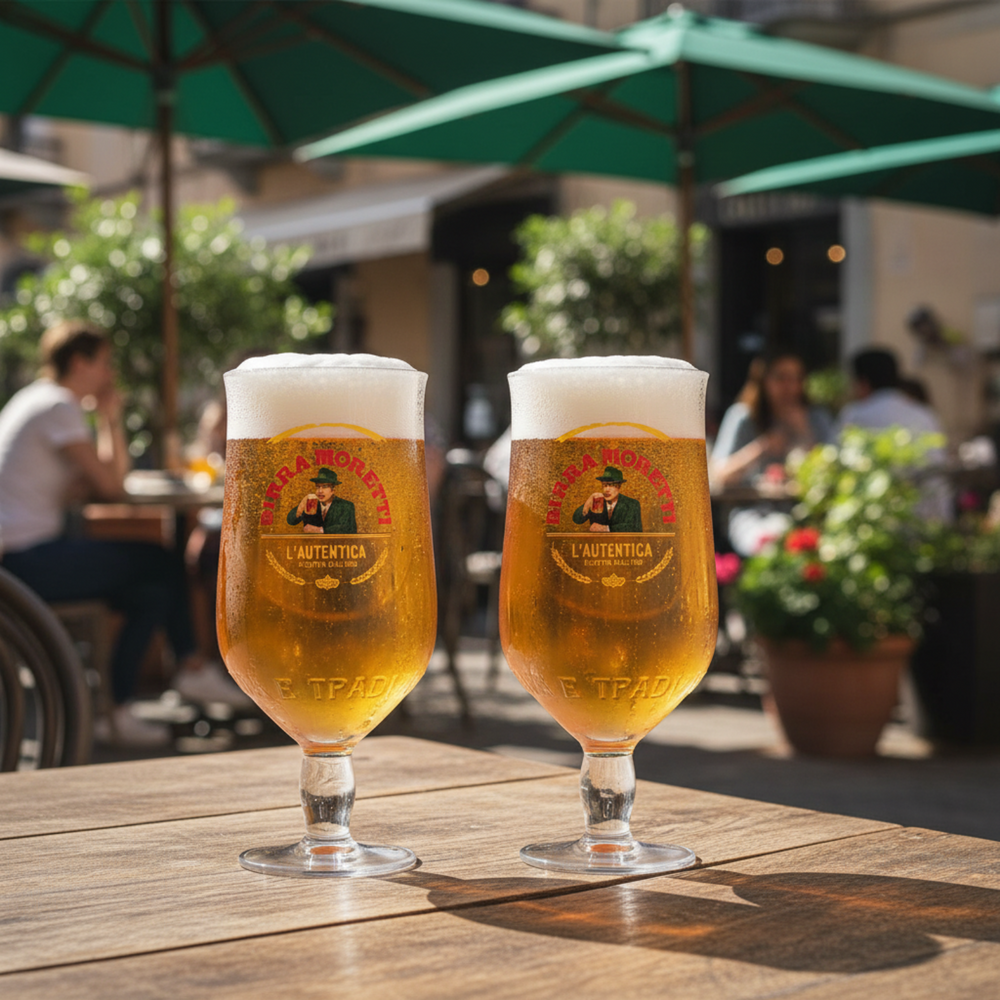 Birra Moretti Biergläser 250 ml - 2 Stück