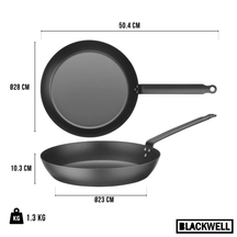 Blackwell Bratpfannenset Carbonstahl 3-teilig - ø 20, 24 & 28 cm - geeignet für alle Wärmequellen - ohne Antihaftbeschichtung