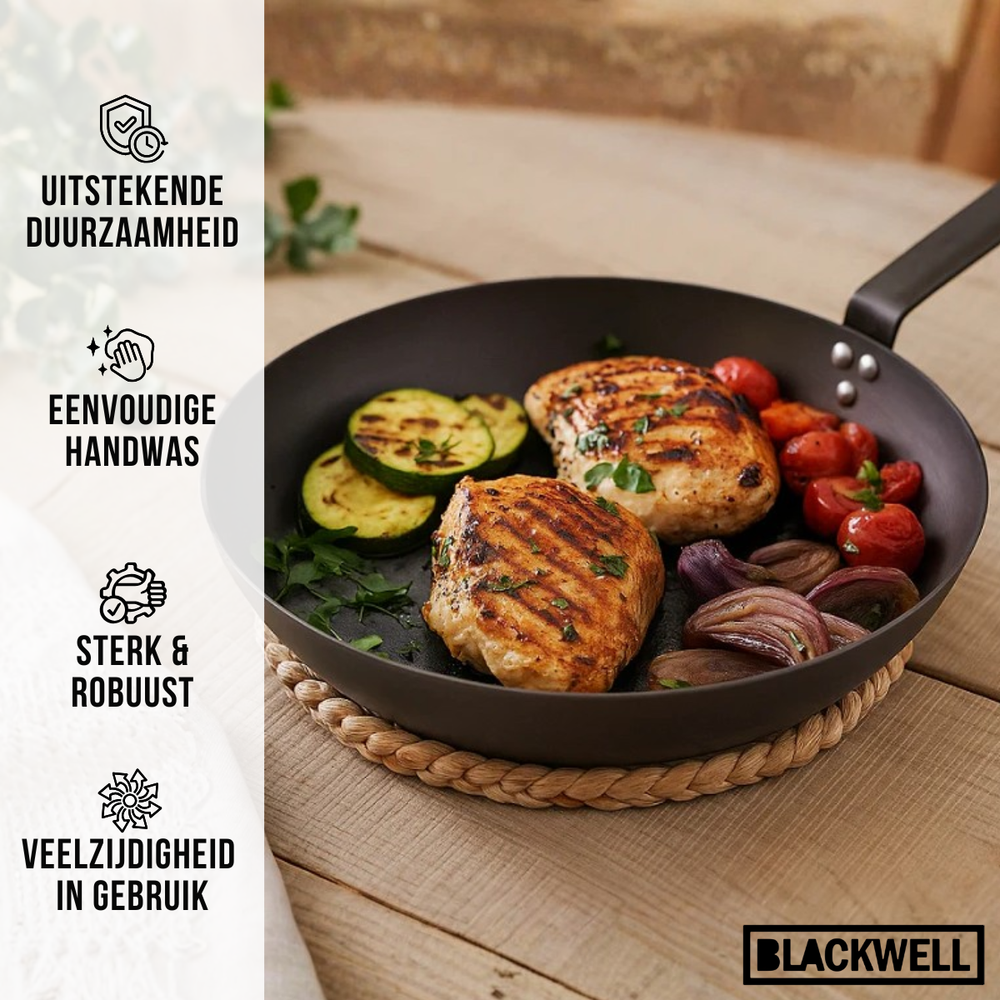 Blackwell Bratpfanne Carbonstahl Ø 26 cm – ohne Antihaftbeschichtung