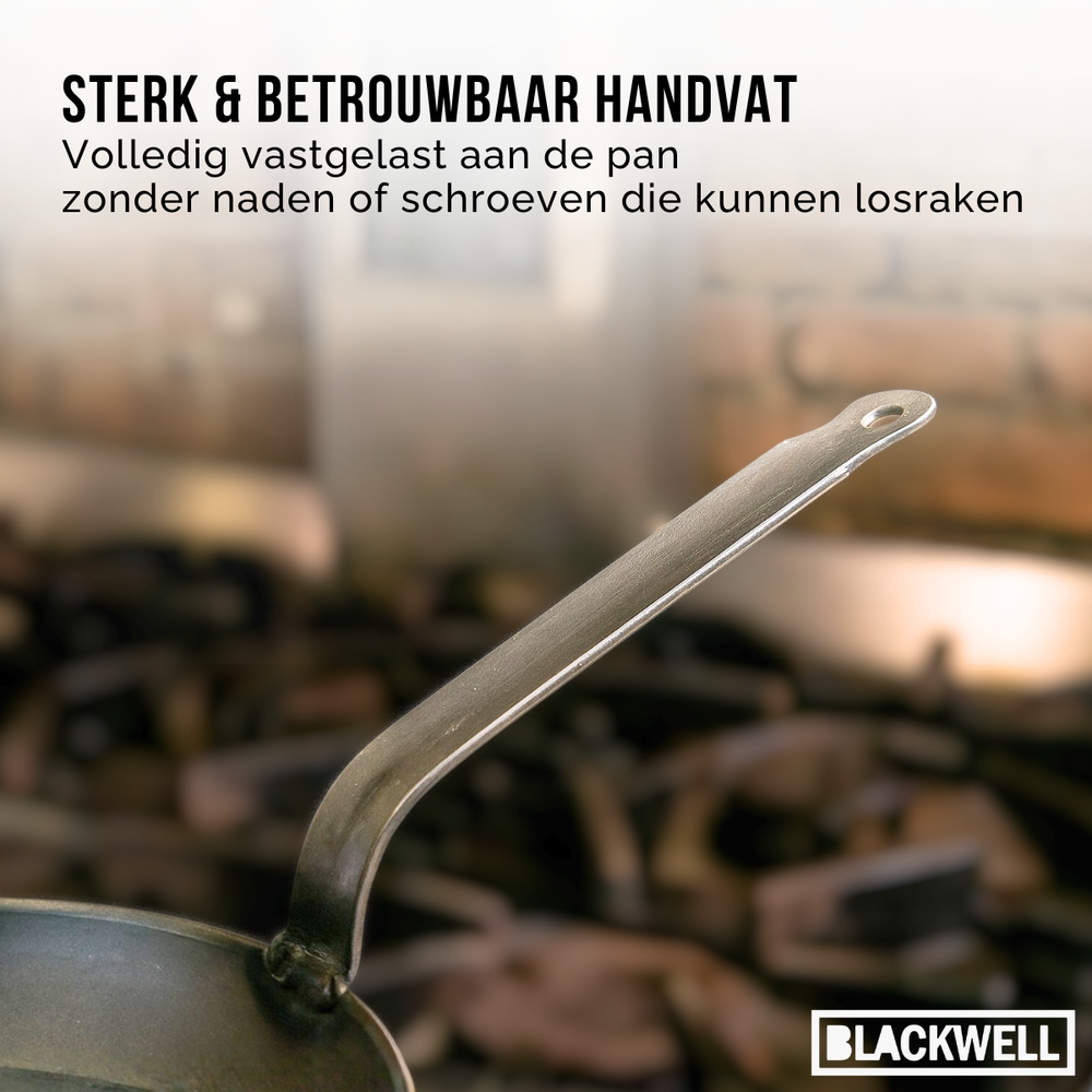 Blackwell Bratpfanne Stahlblech Lyonnaiserpfanne Ø 32 cm – ohne Antihaftbeschichtung