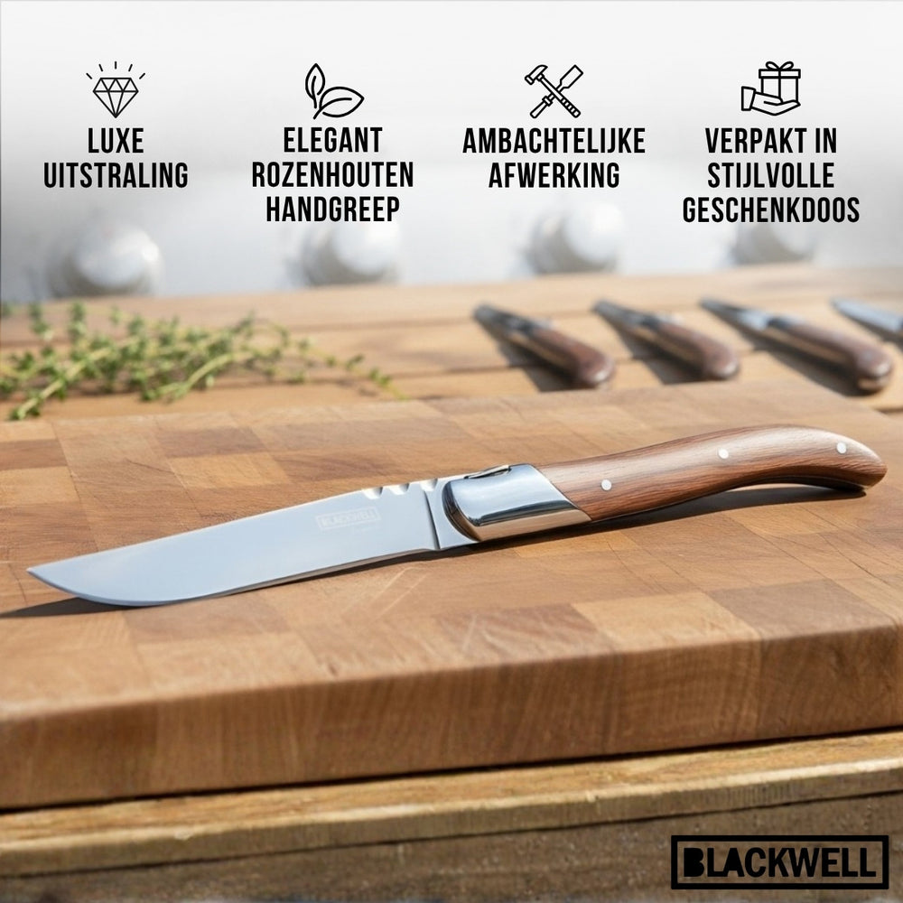 Blackwell Steakmesser Laguiole - Rosenholz - 6 Stück