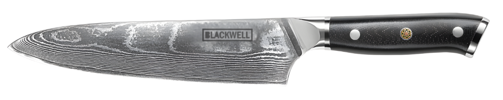Blackwell Kochmesser im japanischen Stil - 67-lagiger Damaststahl - VG10 - 20 cm
