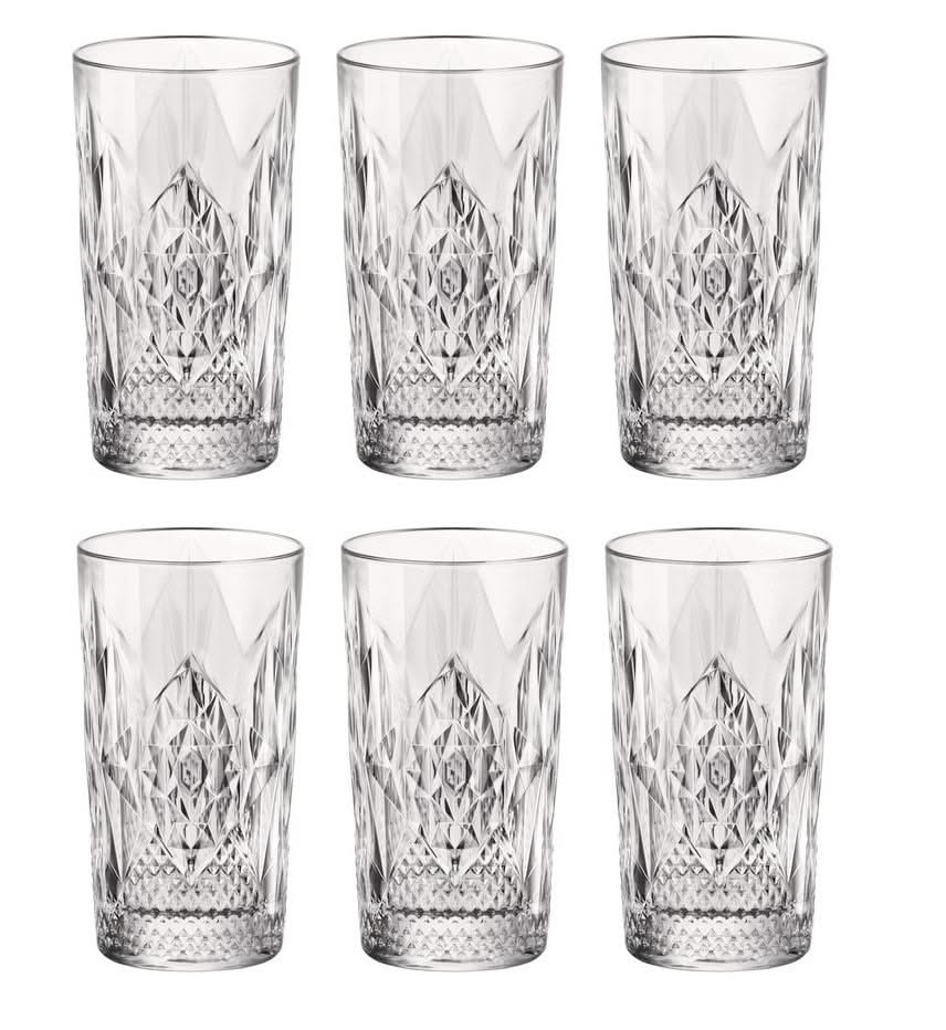 Cocktail-Set Rote Annie - Karaffe 1,6 L mit 6 Longdrinkgläsern 490 ml, Barlöffel & Eiswürfelform