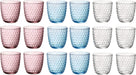Bormioli Rocco Bunte Wassergläser - Gläser Set Slot - 18 Stück