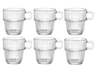 Bormioli Rocco Kaffeetassen mit Henkel - Stapelbar - Barshine 185 ml - 6 Stück