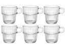 Bormioli Rocco Teegläser - Kaffeetassen mit Henkel - Stapelbar - Barshine 250 ml - 6 Stück