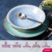 Cookinglife Tiefe Teller / Pastateller Delice Blau ø 21 cm - 6 Stück