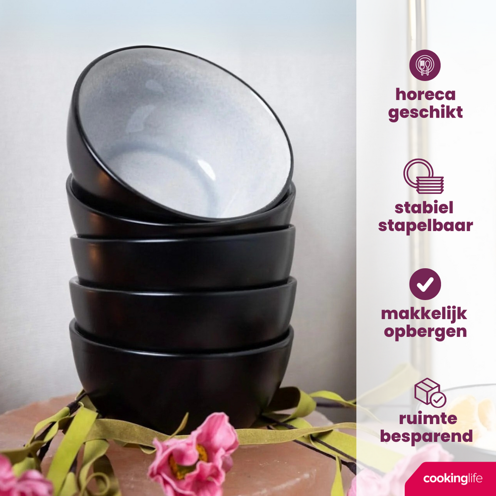 Cookinglife Dipschalen Nola Warm Grey ø 11 cm - 6 Stück