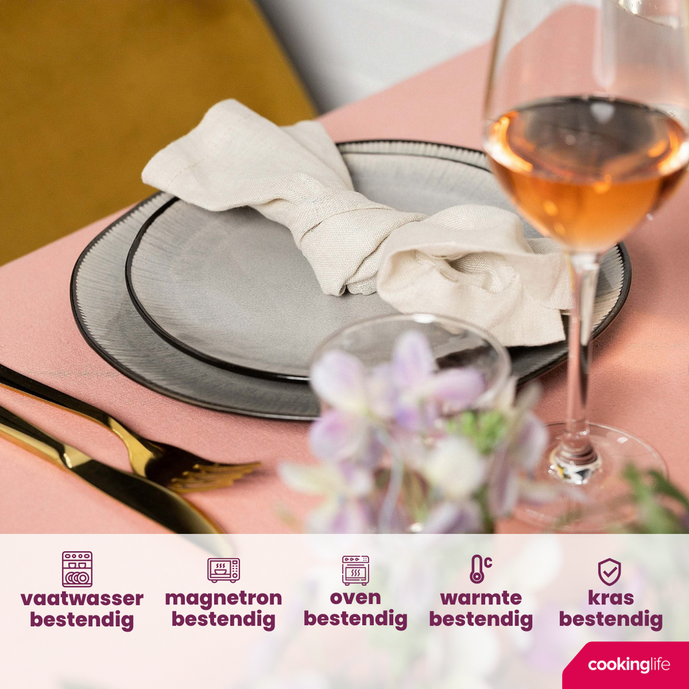 Cookinglife Frühstücksteller / Dessertteller Nola Warm Grey ø 21 cm - 6 Stück
