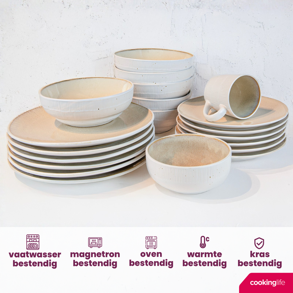 Cookinglife Suppenschalen / Schalen Nola Sand ø 17 cm - 6 Stück