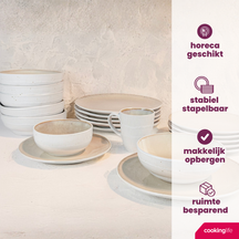 Cookinglife Suppenschalen / Schalen Nola Sand ø 17 cm - 6 Stück