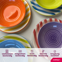 Cookinglife Tiefe Teller / Pastateller Summer Vibes ø 21 cm - 6 Stück