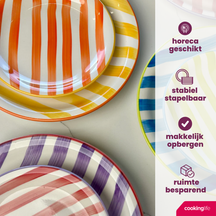 Cookinglife Tiefe Teller / Pastateller Summer Vibes ø 21 cm - 6 Stück