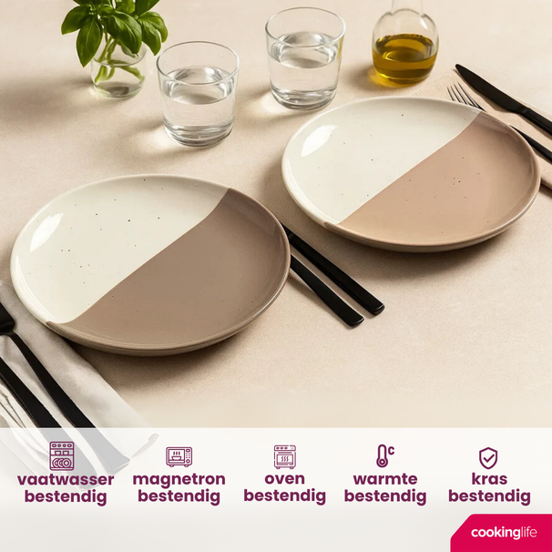 Cookinglife Speiseteller Lehm ø 27 cm - 6 Stück
