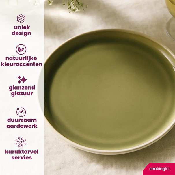 Cookinglife Speiseteller Mos Grün ø 27 cm - 6 Stück