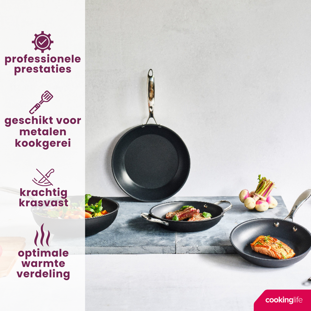 Cookinglife Wokpfanne Revolt Ø 28 cm – keramische Antihaftbeschichtung – geeignet für alle Wärmequellen