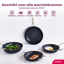 Cookinglife Wokpfanne Revolt Ø 28 cm – keramische Antihaftbeschichtung – geeignet für alle Wärmequellen