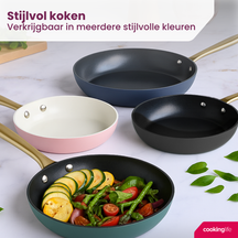 Cookinglife Bratpfannenset Style Grün Ø 24 und 28 cm – geeignet für alle Wärmequellen – keramische Antihaftbeschichtung