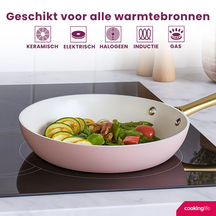 Cookinglife Bratpfannenset Style Grün Ø 24 und 28 cm – geeignet für alle Wärmequellen – keramische Antihaftbeschichtung