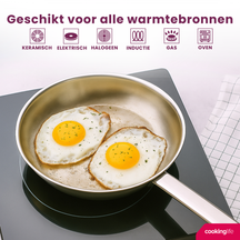 Cookinglife Bratpfannenset Superior Ø 24 und 28 cm – geeignet für alle Wärmequellen – ohne Antihaftbeschichtung