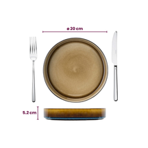Cosy & Trendy Geschirrset Quintana Amber 18-teilig / 6 Personen - 6 Speiseteller, 6 Suppenteller und 6 Frühstücksteller