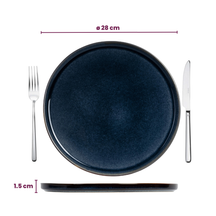 Cosy & Trendy Speiseteller Quintana Blue ø 28 cm - 4 Stück
