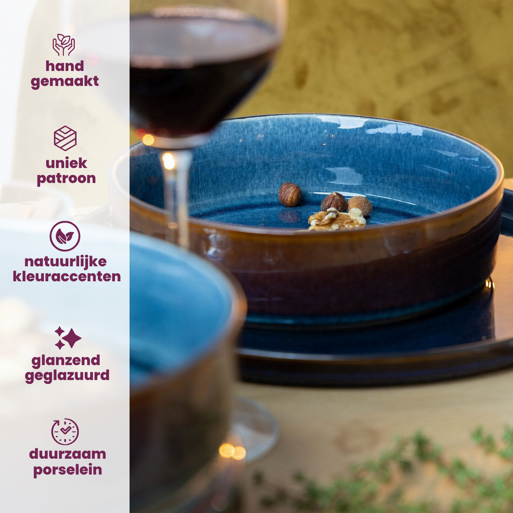 Cosy & Trendy Kaffeetassen / Senseokaffeetassen - Quintana Blau - 220 ml - 4 Stück